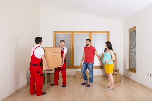 Furniture being loaded for a home move near Kennington Park