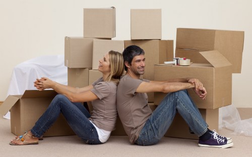 Removal team preparing a home move in Kennington