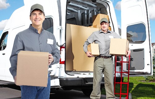 Sorting cardboard and reusable materials for recycling