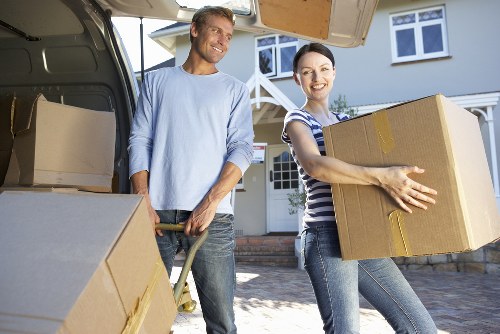 Careful loading of boxes and furniture for a Kennington flat move